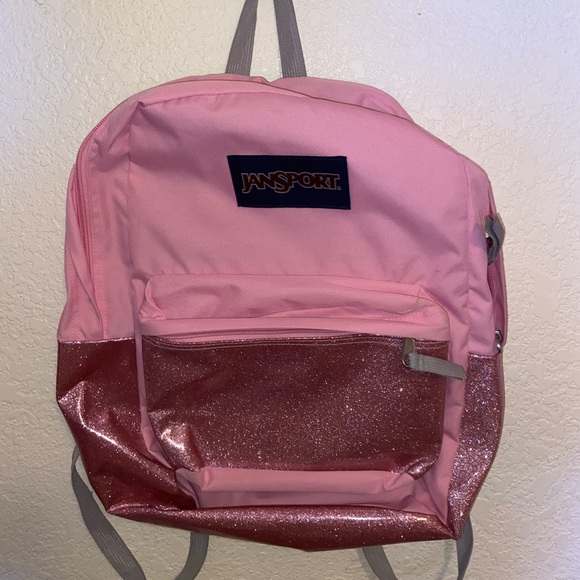 glitter jansport backpack